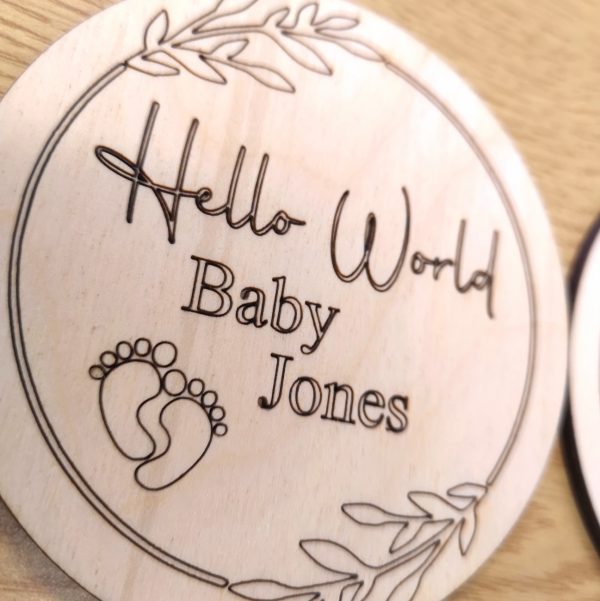 Baby Milestone Wooden Engraved Discs - Image 5