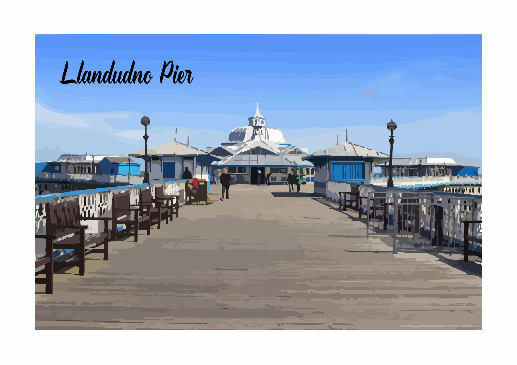 Llandudno Pier A4 Print