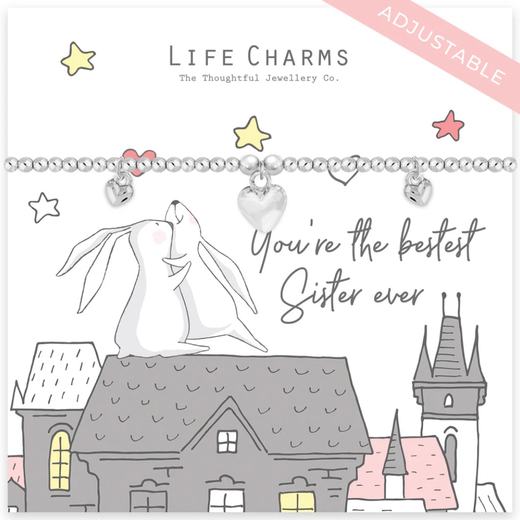 Life Charms Bracelet Bestest Sister