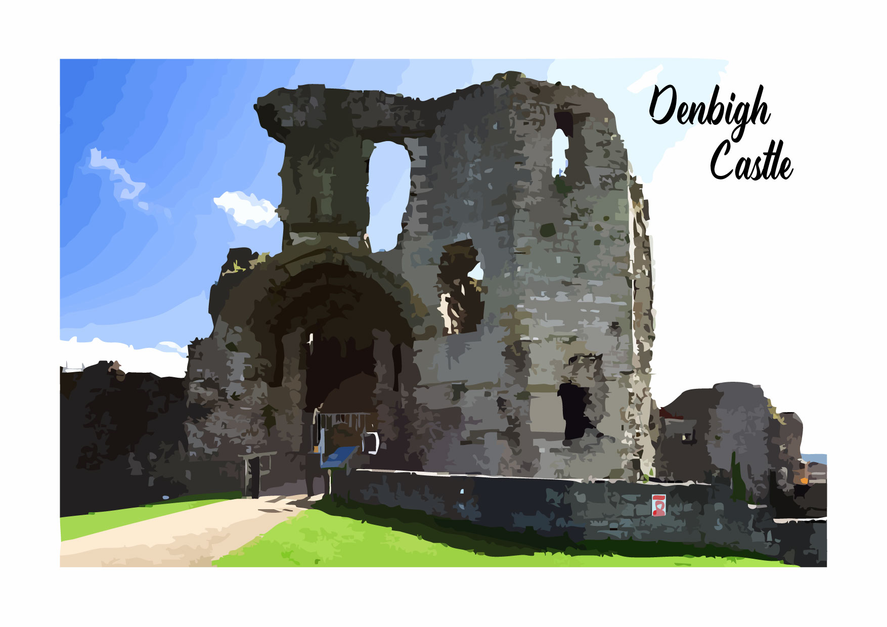 Denbigh Castle A4 Print