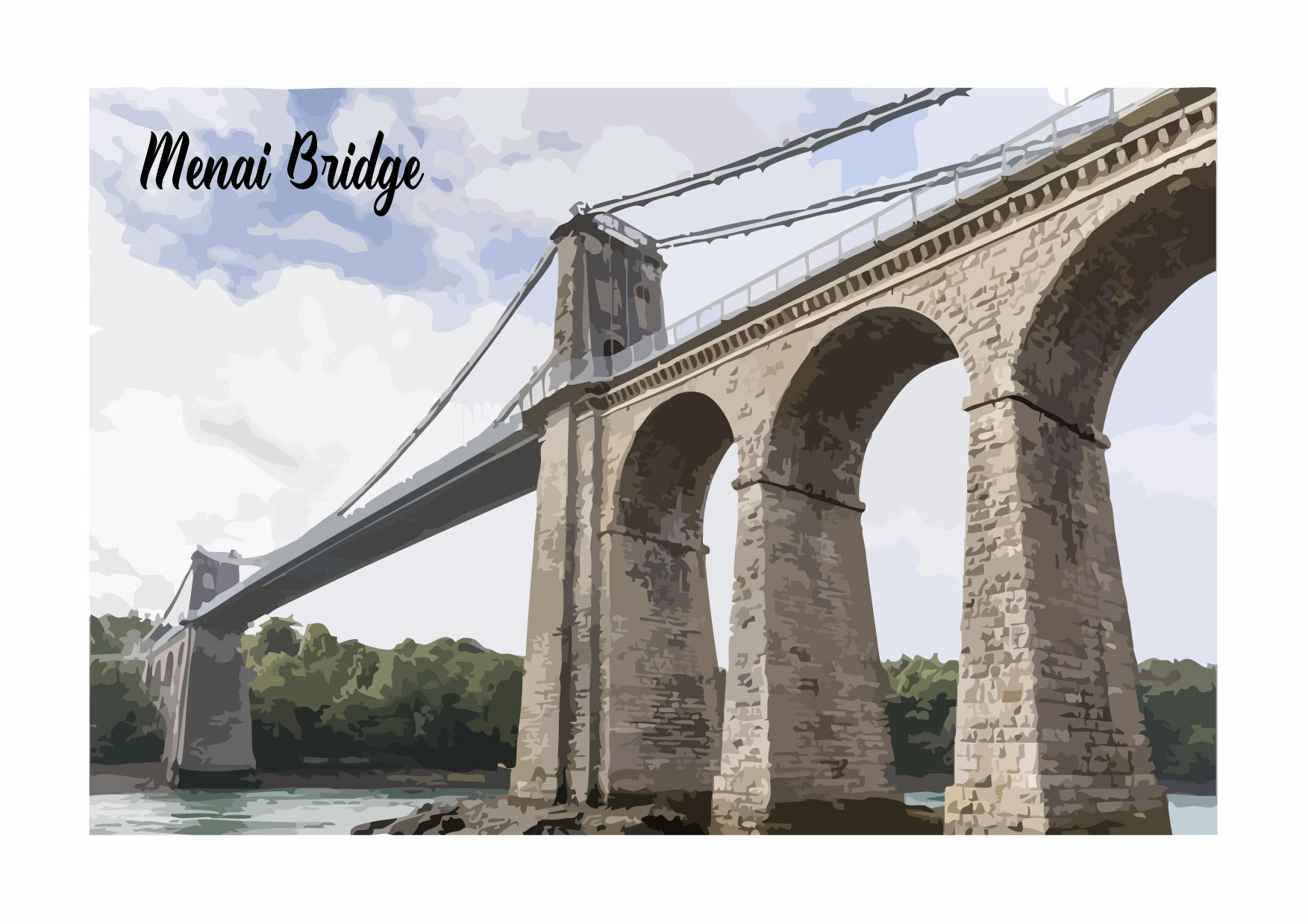 Menai Bridge A4 Print