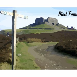 Moel Famau (Jubilee Tower and Sign Post) A4 Print