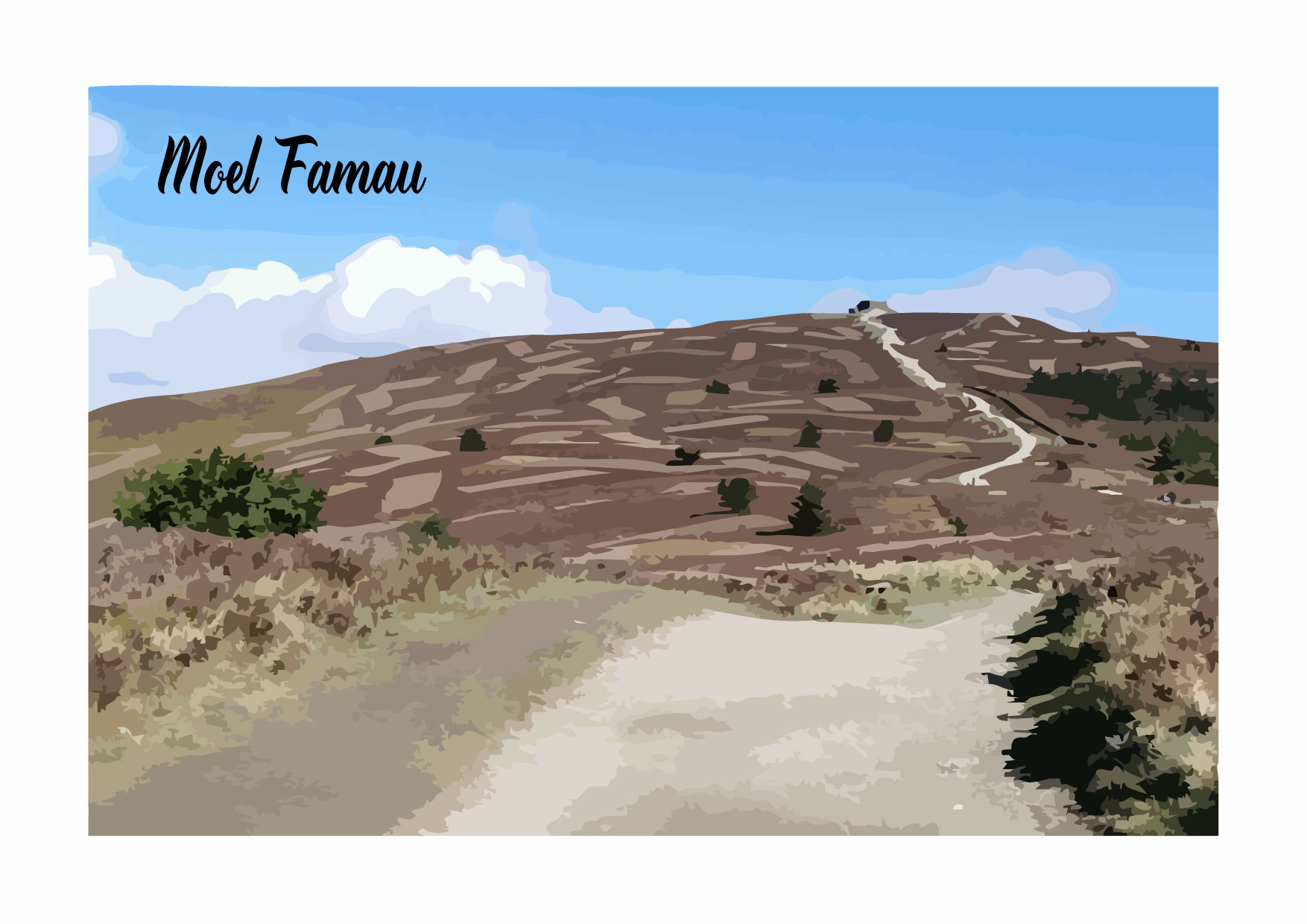Moel Famau A4 Print