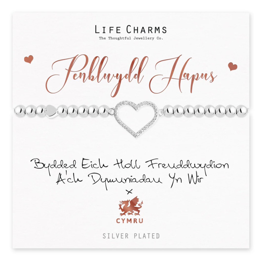 Life Charms Bracelet Penblwydd Hapus - Happy Birthday