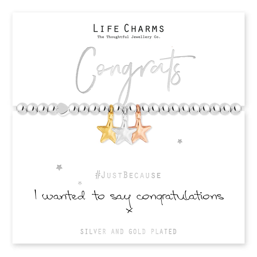 Life Charms Bracelet Congrats