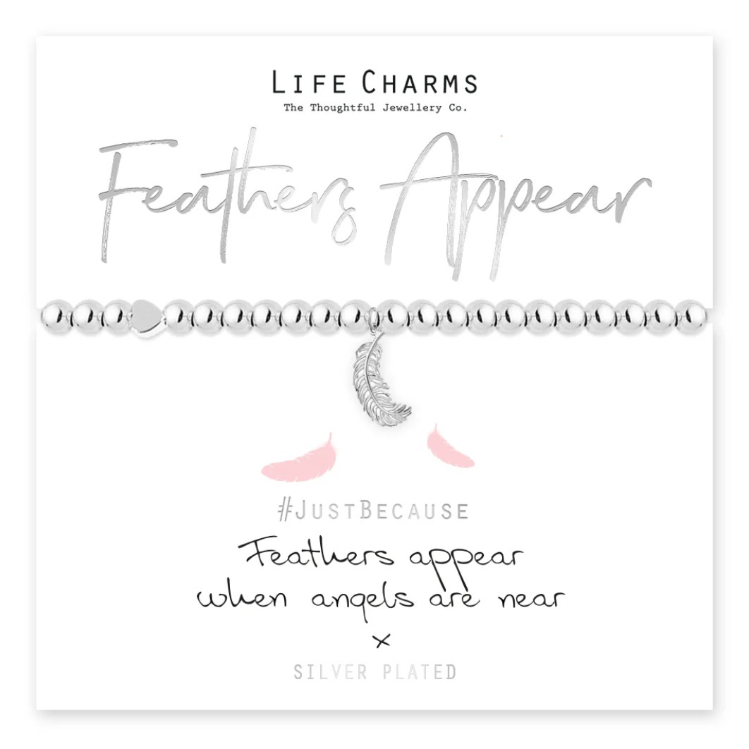 Life Charms Bracelet Feathers Appear