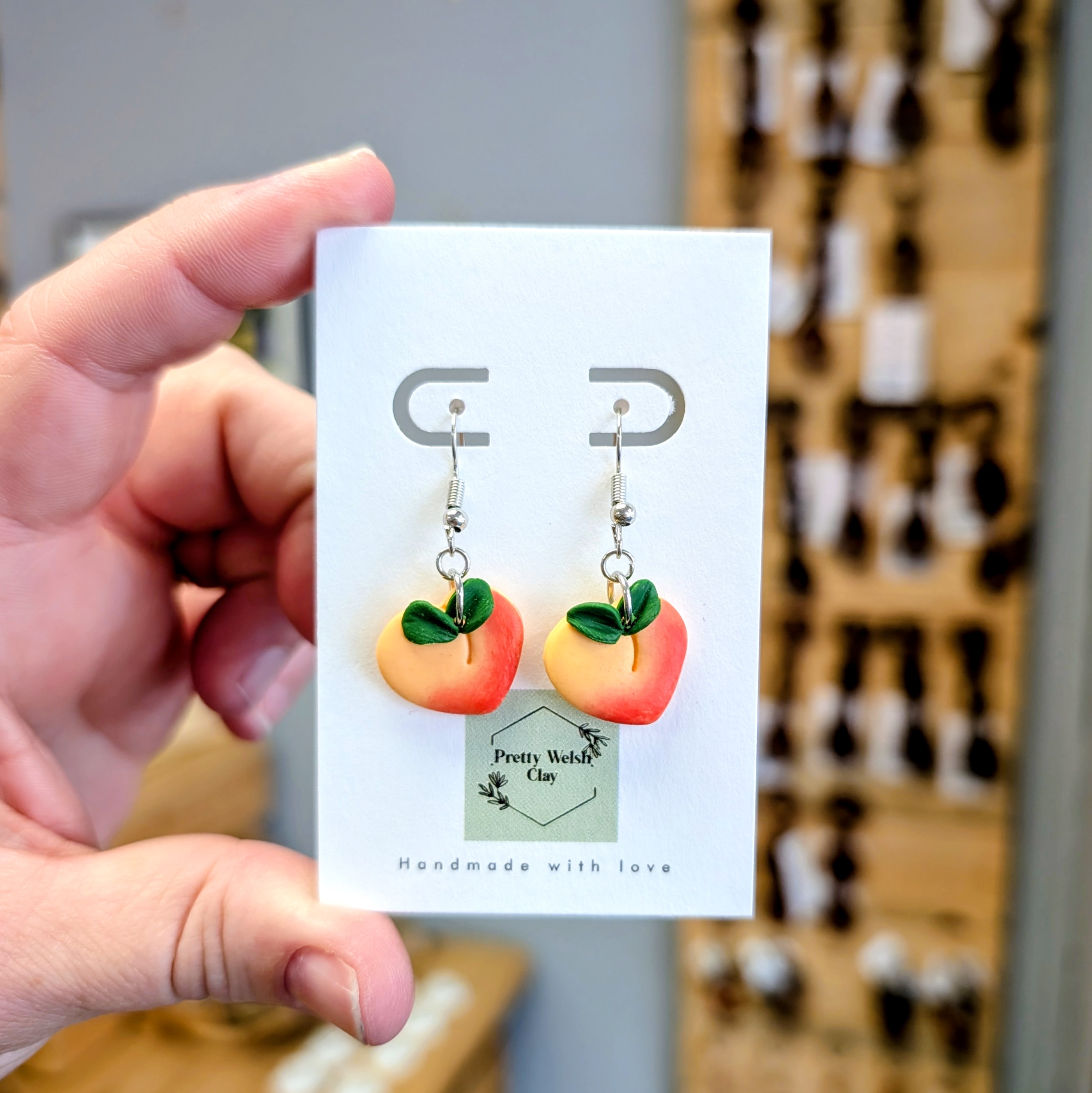 Peach Drop Earrings