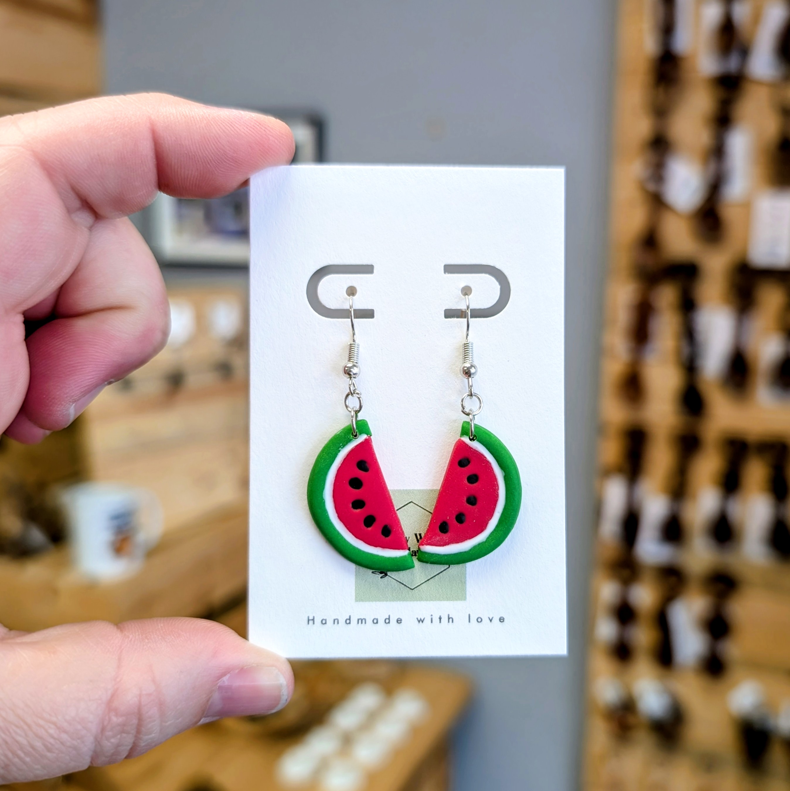 Watermelon Drop Earrings