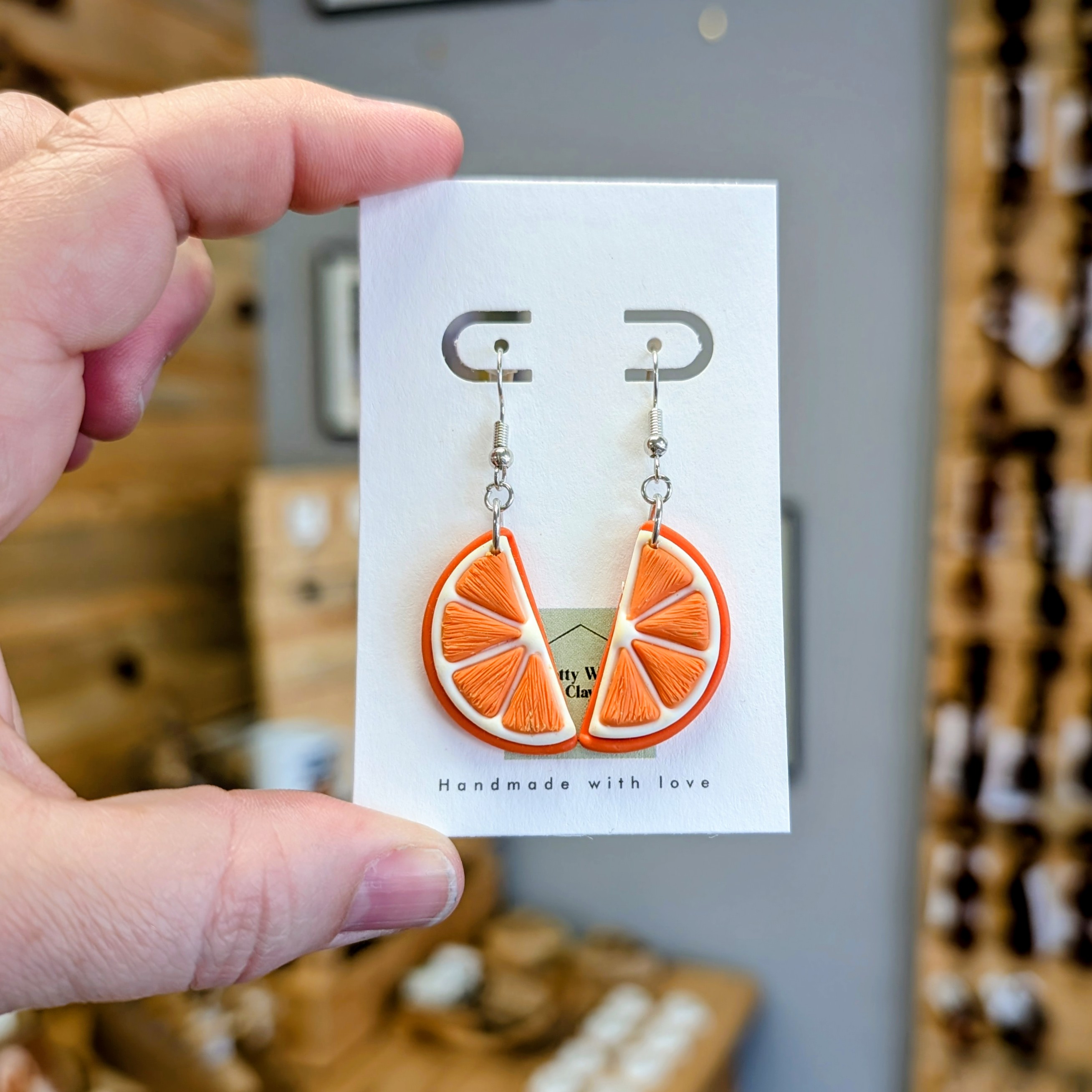 Orange Drop Earrings
