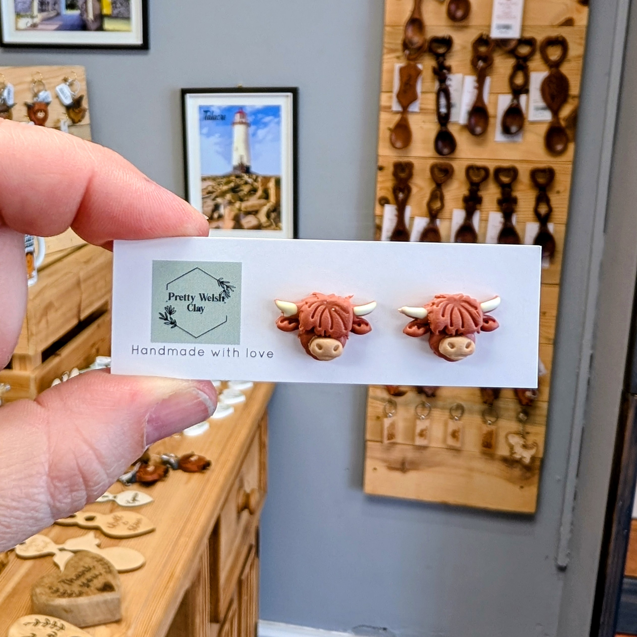 Highland cow Stud Earrings