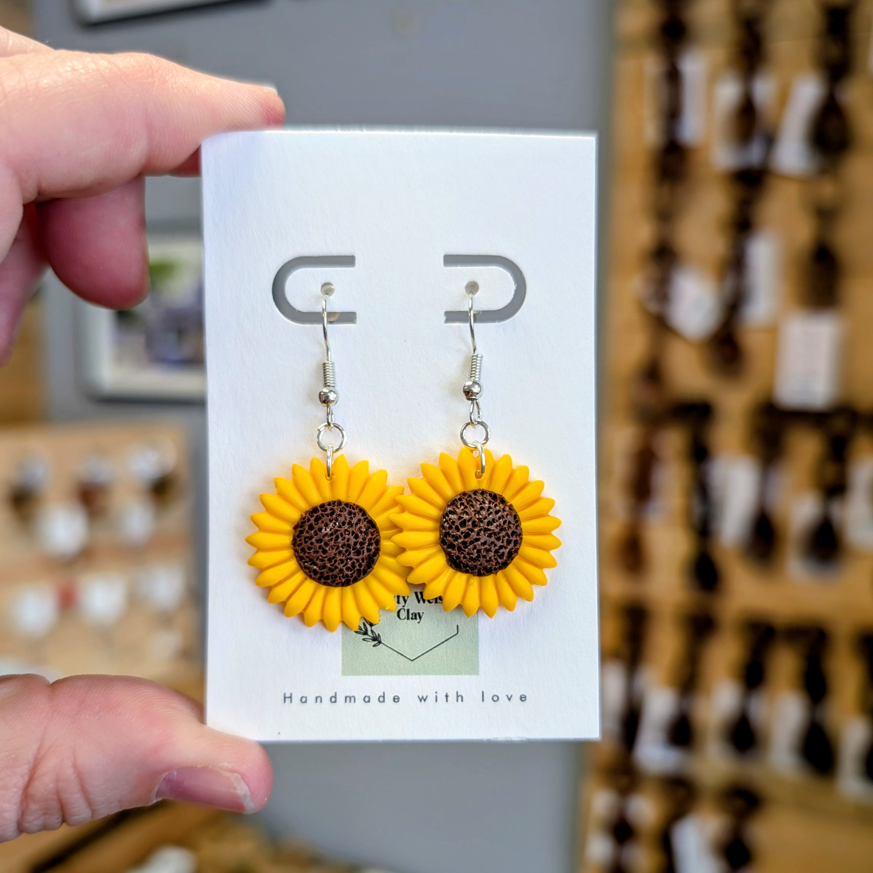 Sunflower Drop Earrings