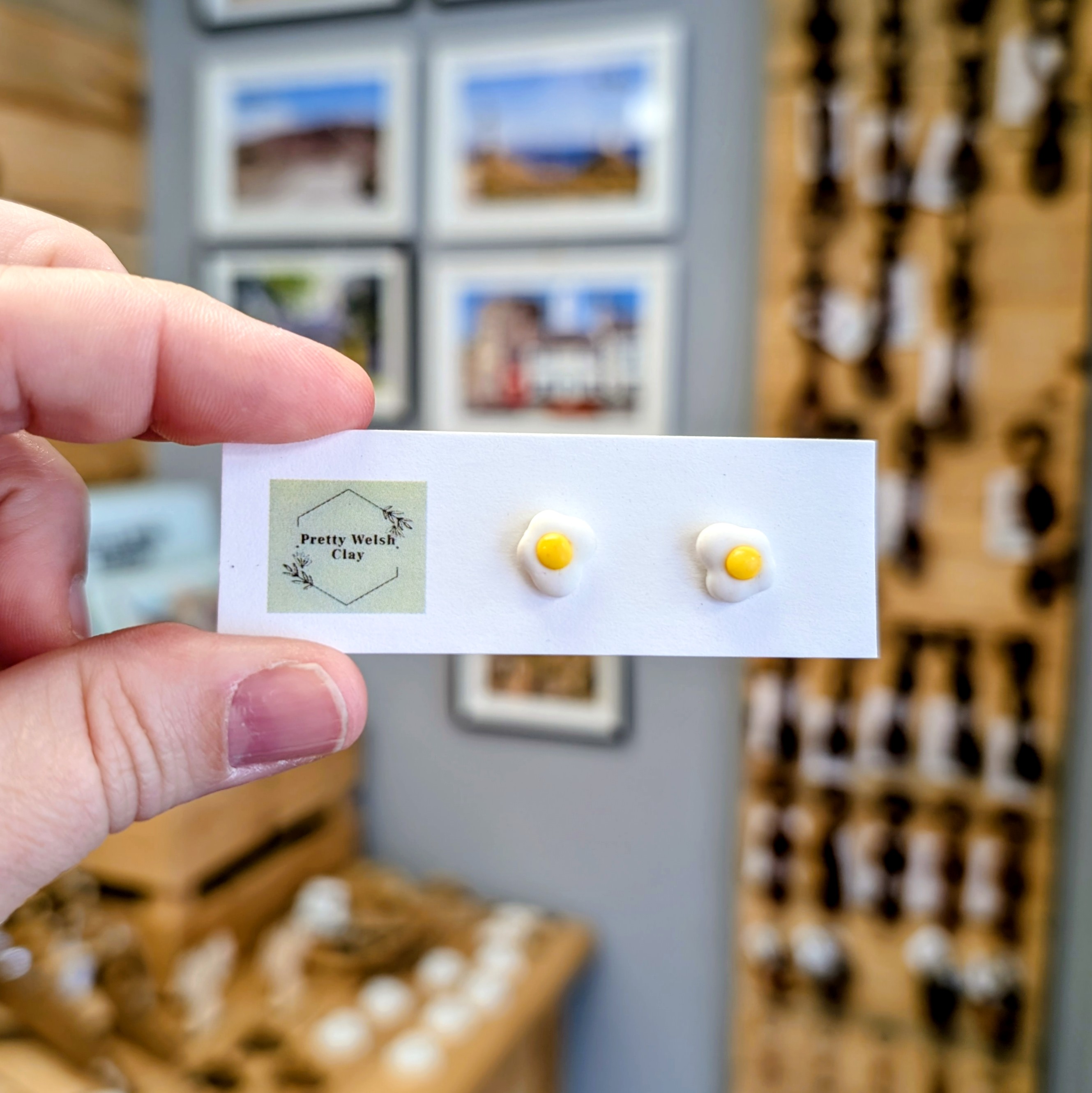 Fried Egg stud earrings