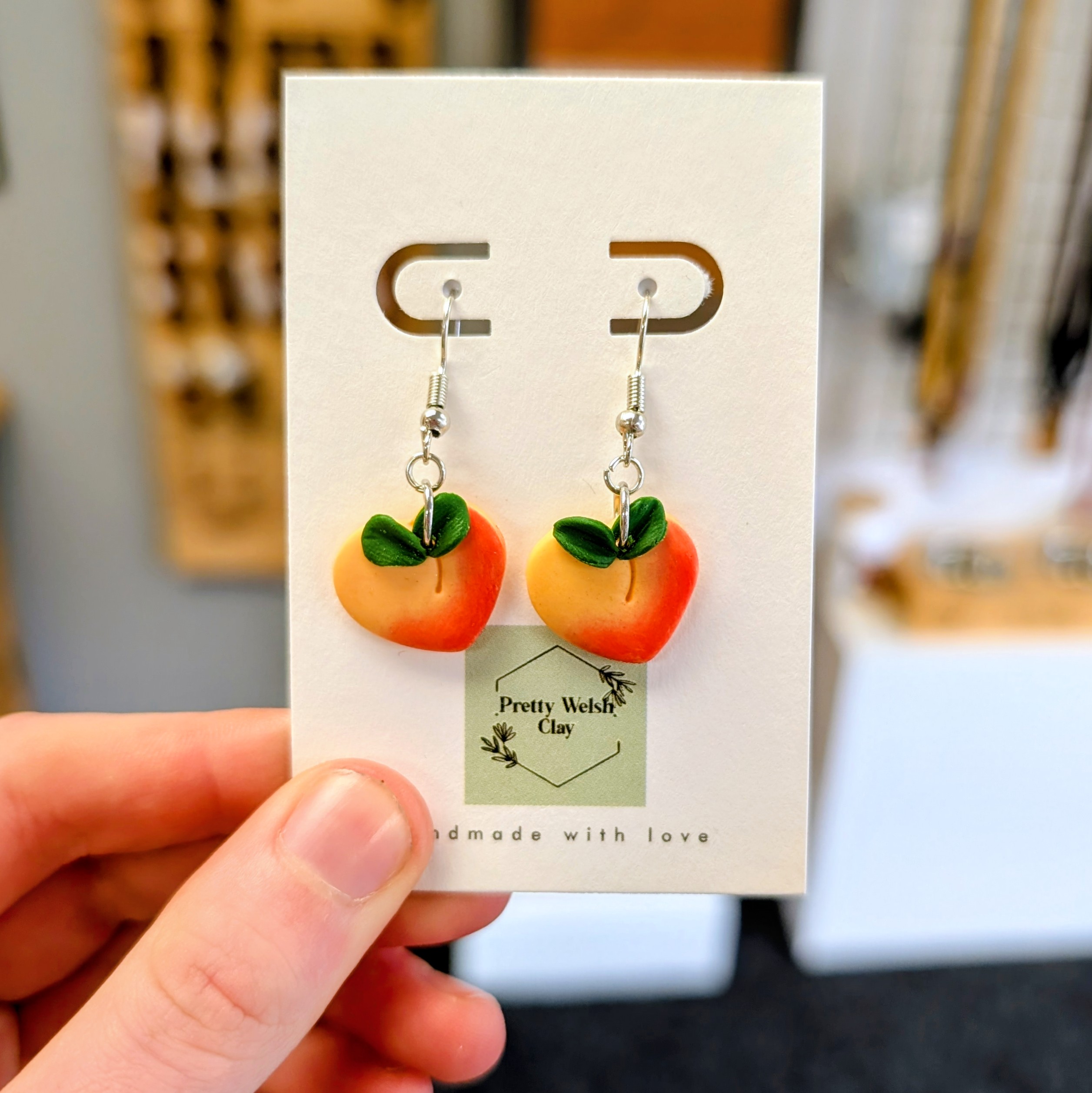 Peach Drop Earrings