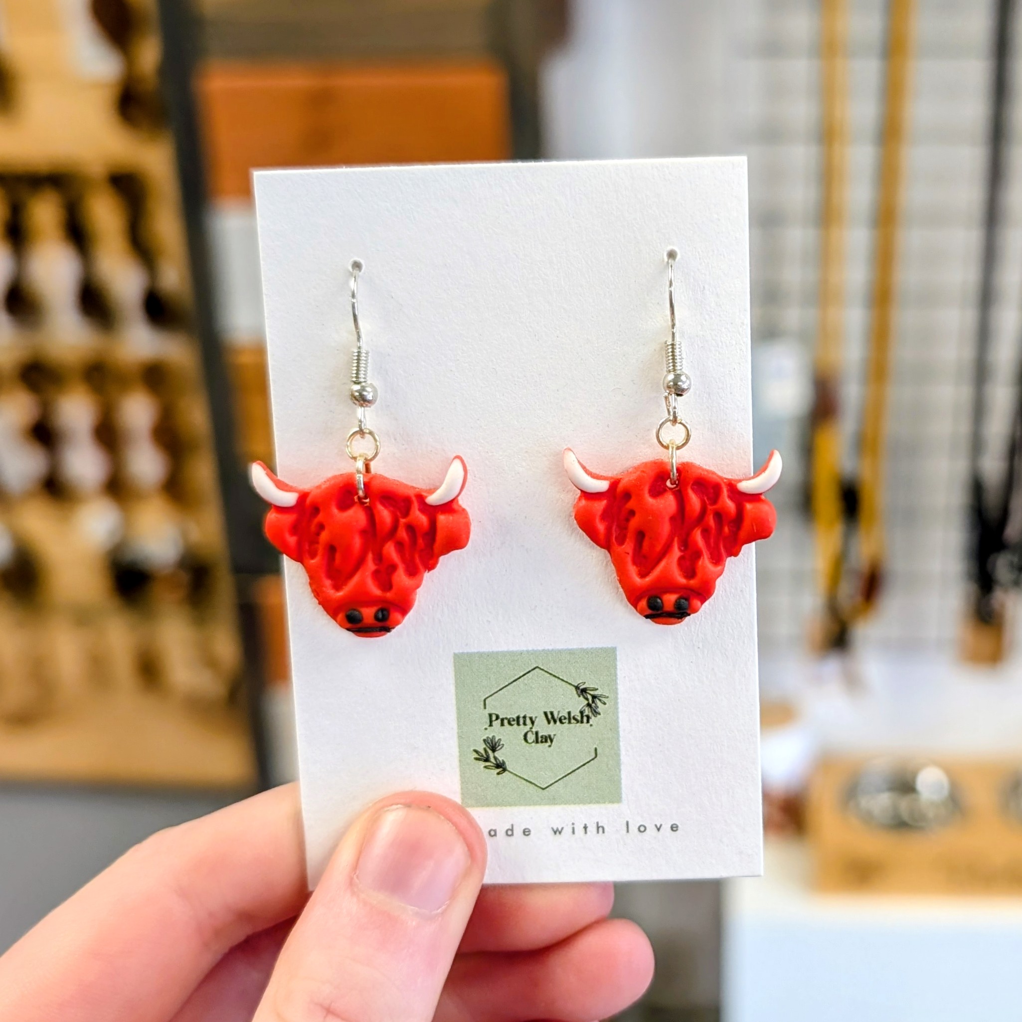 Highland cow  Drop Earrings