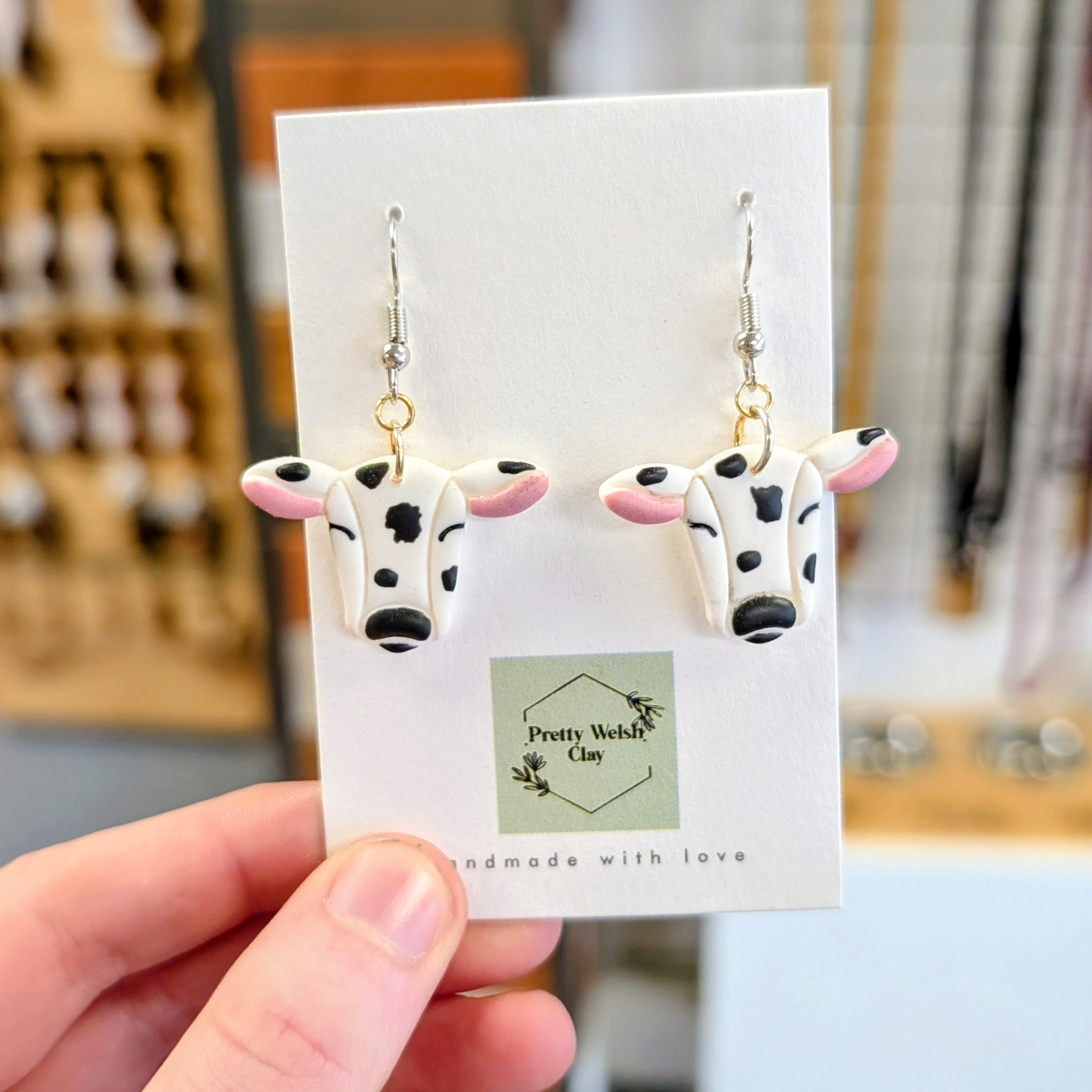 Cow Drop Earrings