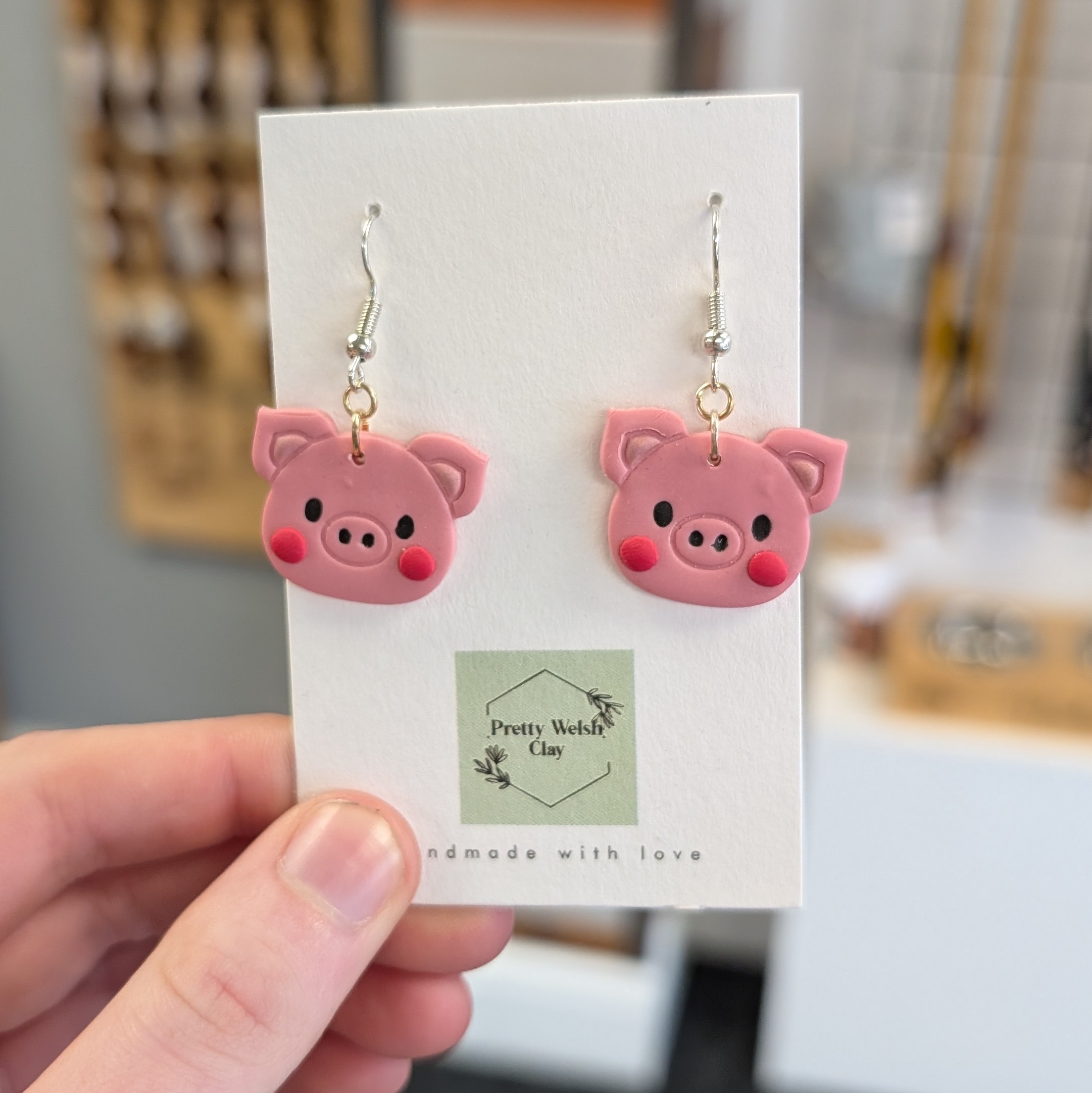 Pig Drop Earrings