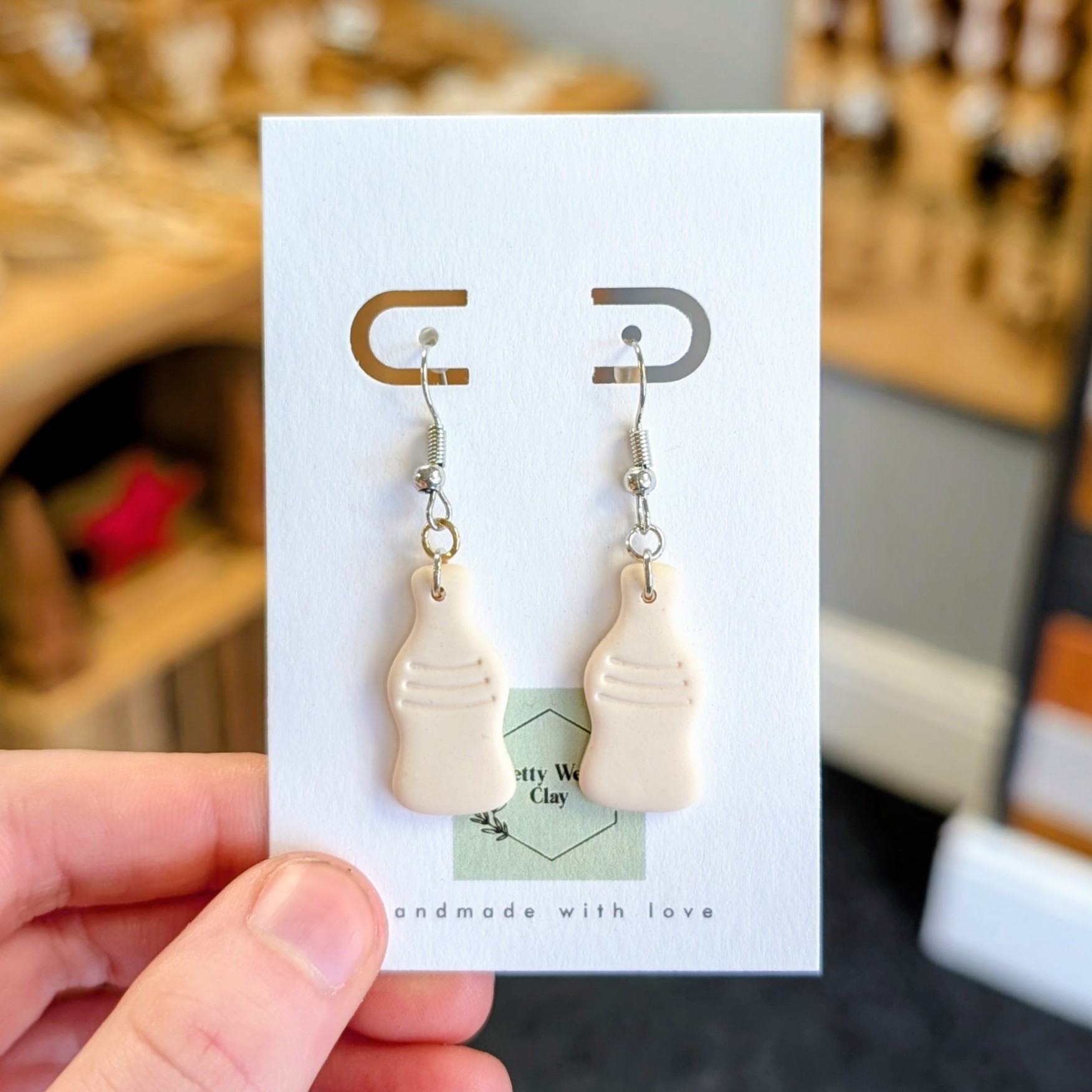 Milk bottle Drop Earrings
