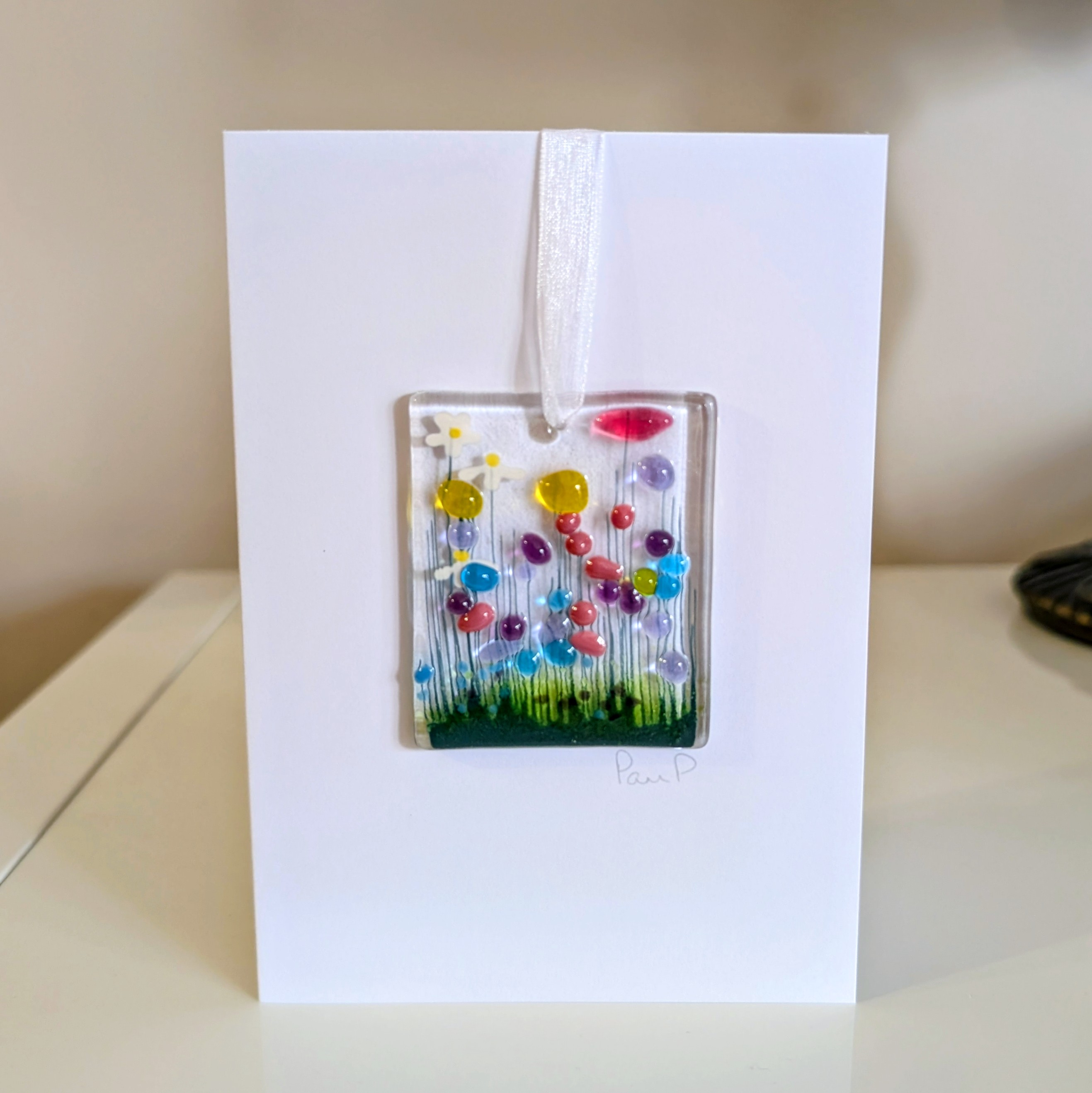 Wildflower Detachable Glass Decoration Card
